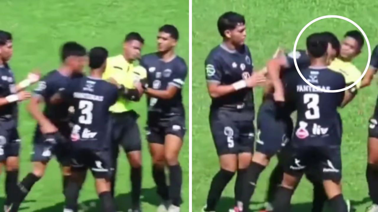 Futbolista hondureño sorprende al golpear a árbitro en pleno partido en el Olímpico