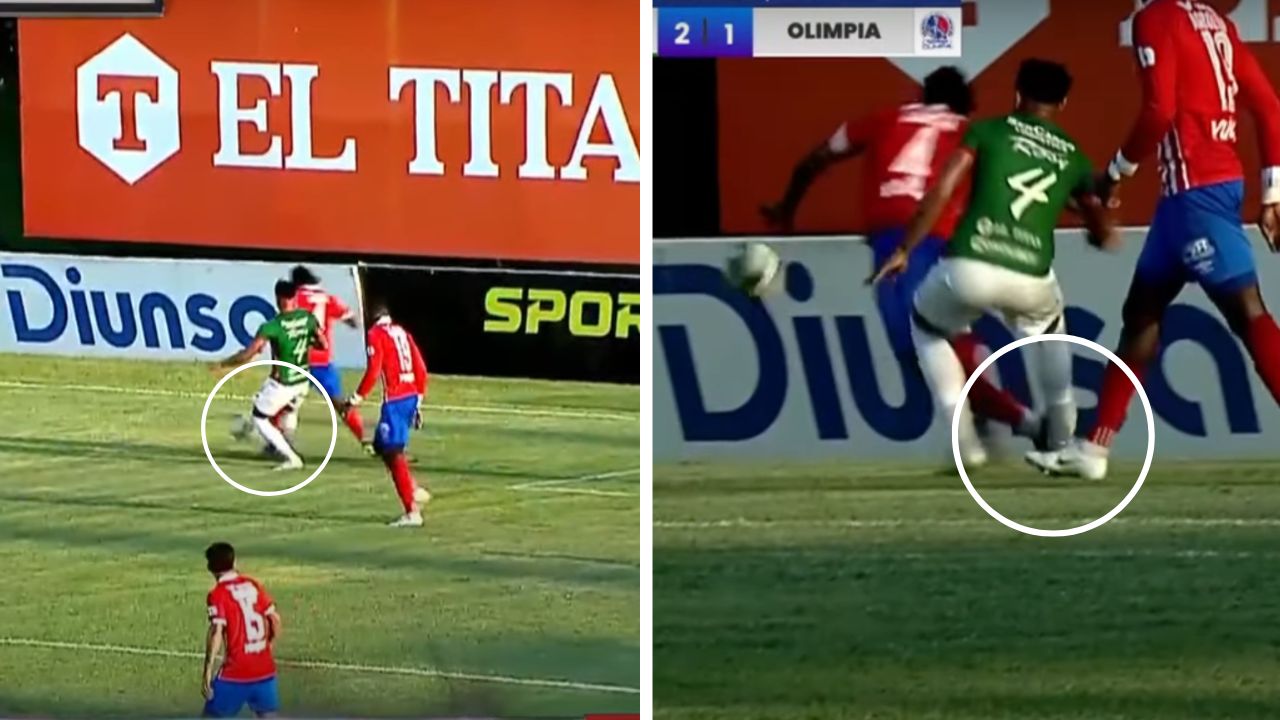 El claro penal que no fue sancionado en favor del Olimpia y que pudo significar el empate