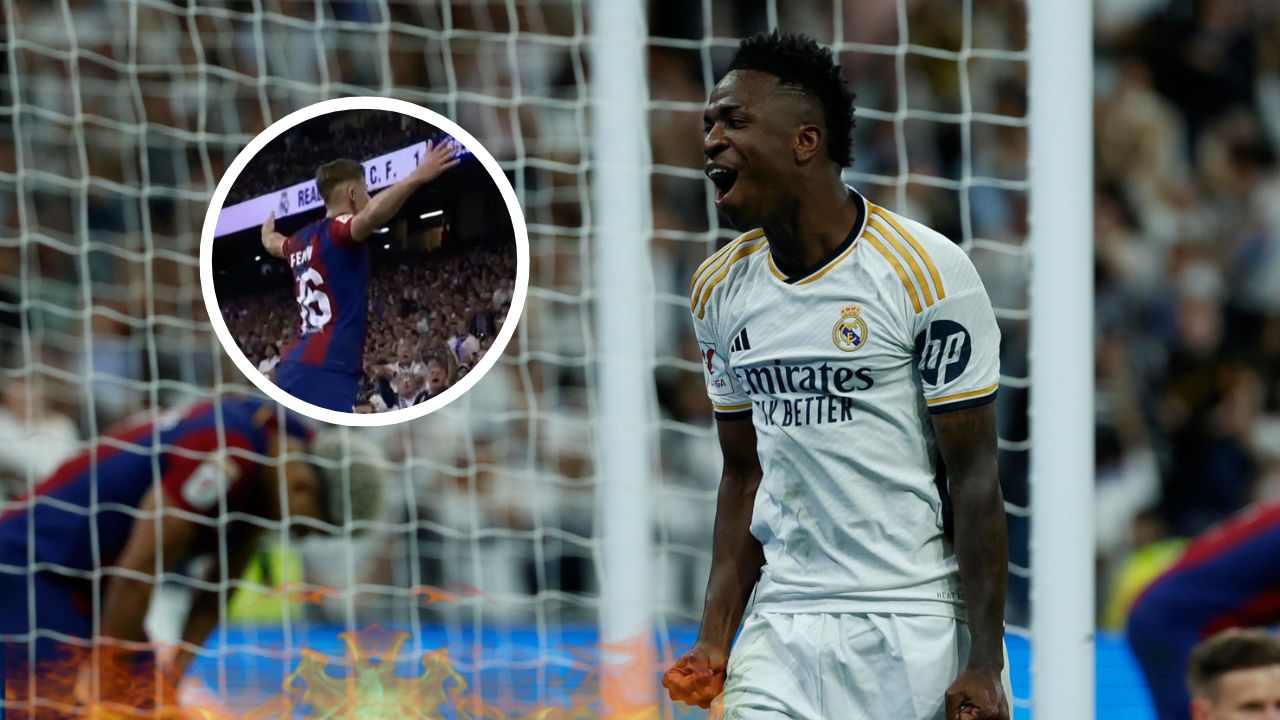 Vinícius Jr. sorprende al burlarse de futbolista del Barcelona tras vencerlo en El Clásico