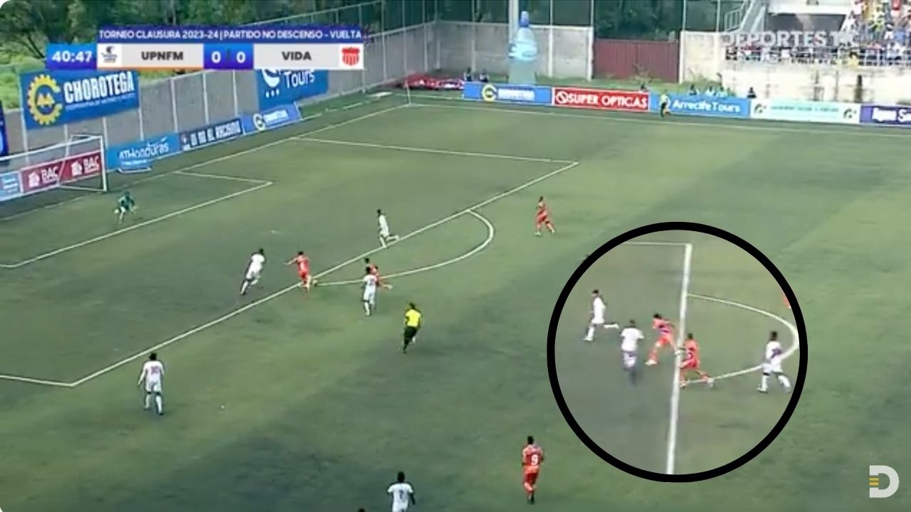 Así fue el golazo de Jefryn Macías en el Lobos UPN vs Vida en Choluteca
