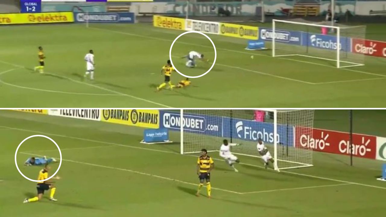 El gol de Jerry Bengtson que dejó lesionado a Buba López en Tegucigalpa