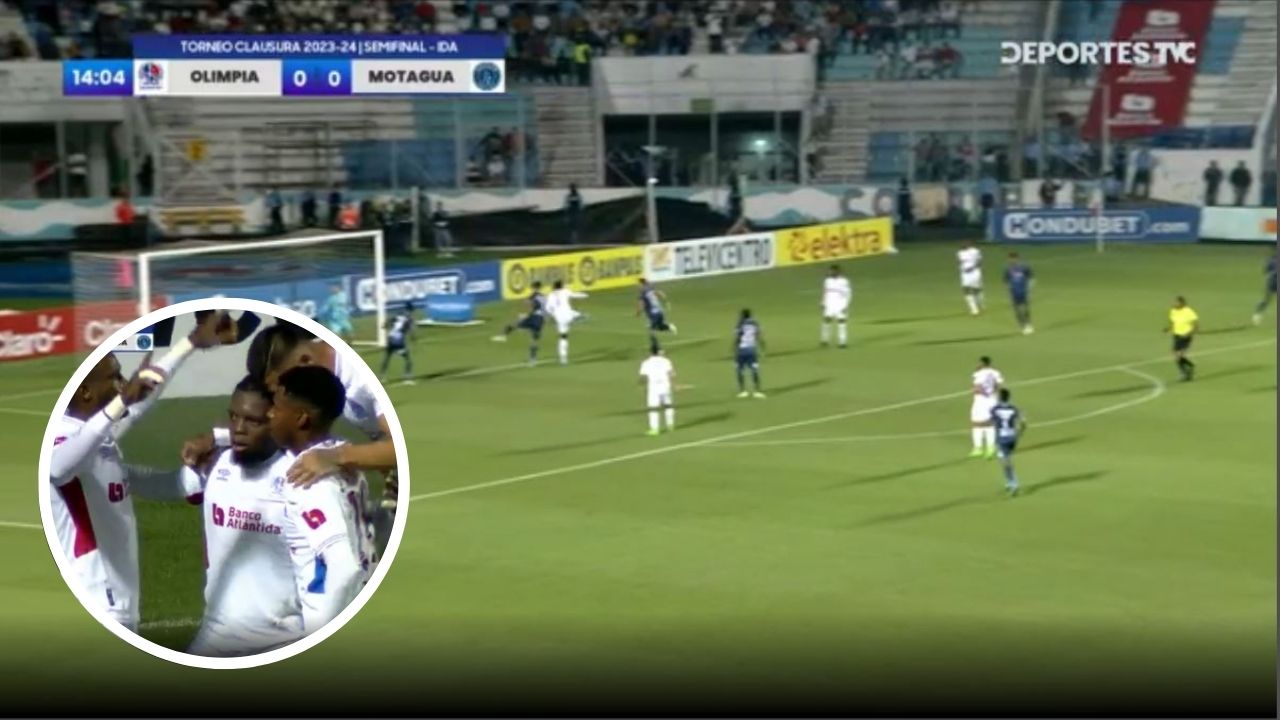 Este fue el gol de José García que puso a ganar al Olimpia en partido vs Motagua