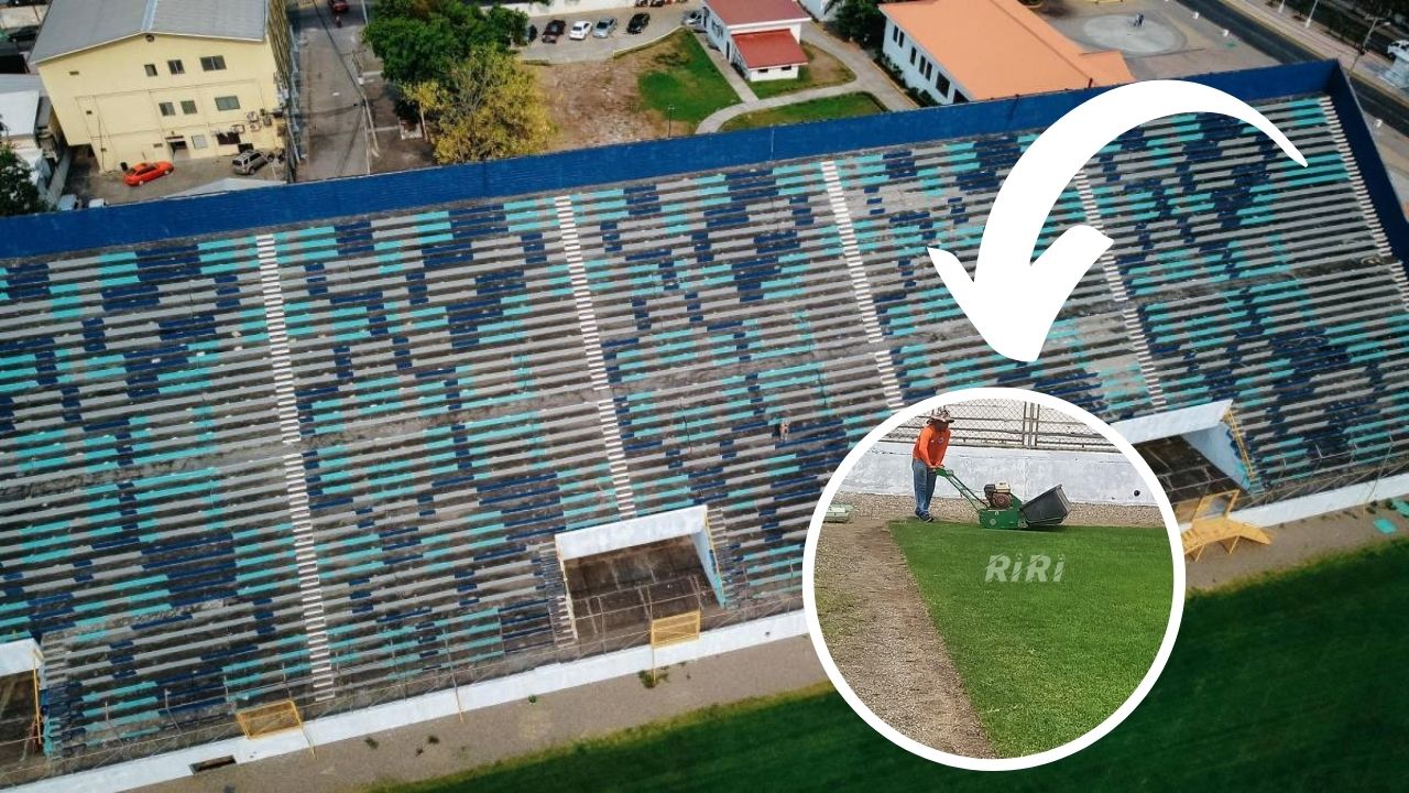 Aclaran el por qué de los nuevos colores del estadio Morazán y muestran avances