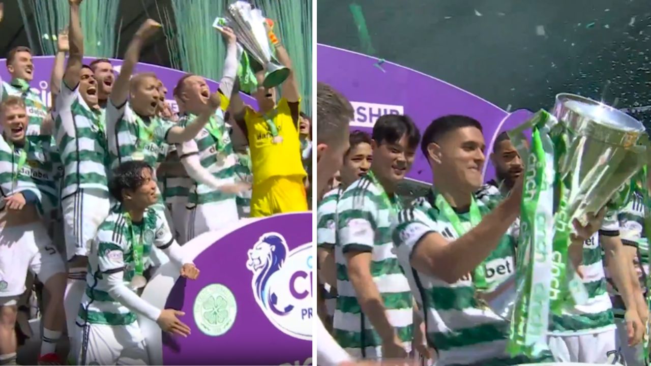 La euforia de Luis Palma: así celebró el Bicho su primer título con el Celtic de Escocia