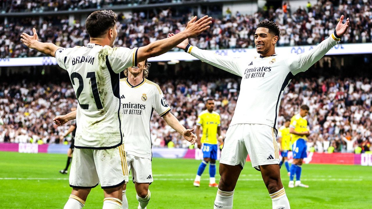 Real Madrid vapulea al Cádiz y toma más confianza a la espera del Bayern