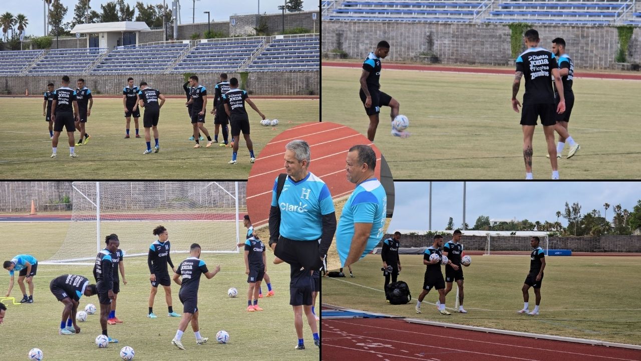 Selección Nacional de Honduras entrenó con plantilla completa y reconoce estadio en Bermudas