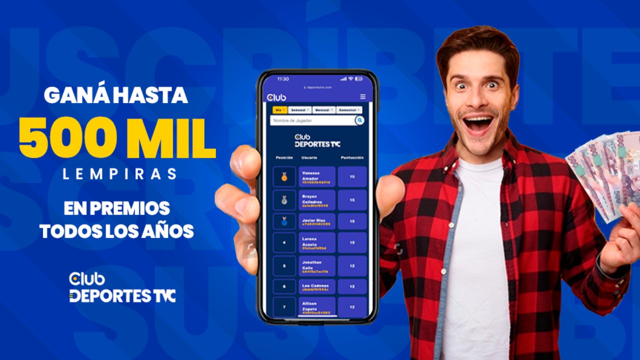 Únete a la nueva temporada de Club Deportes TVC y gana 1,500 lempiras diarios