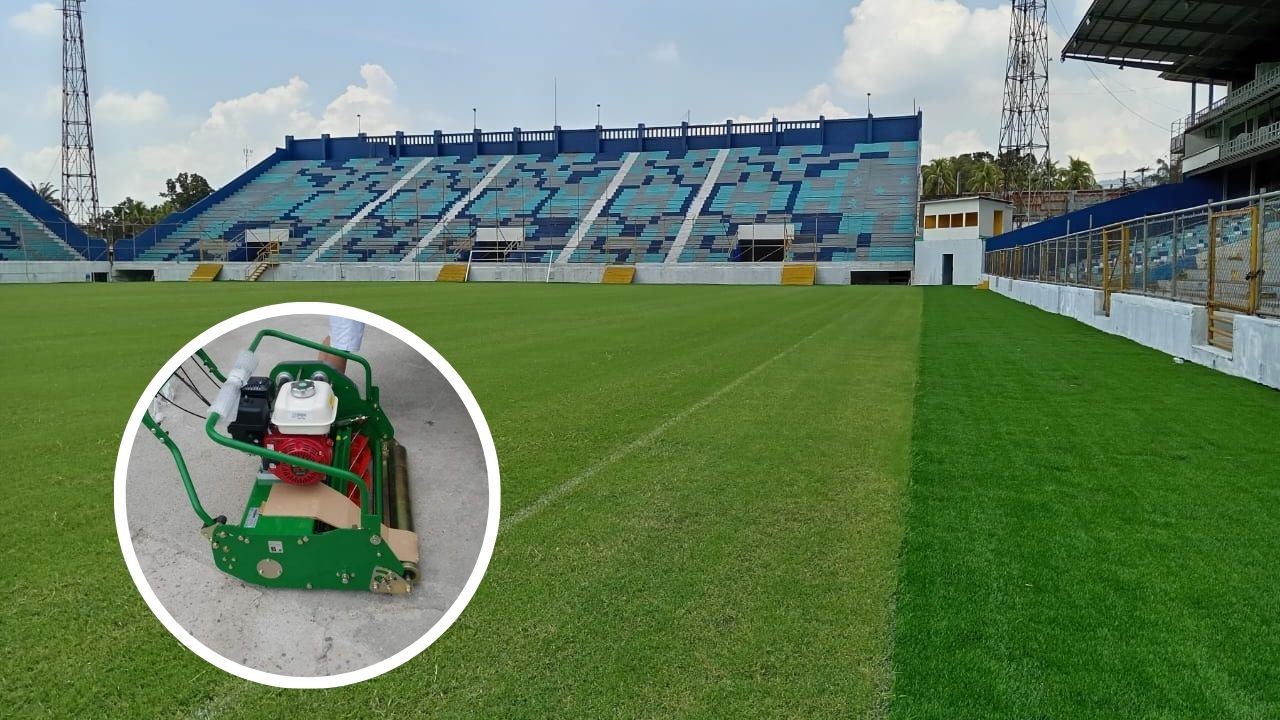 Estadio Morazán adelantaría su fecha de reinauguración tras arribo de máquina para tratar su grama