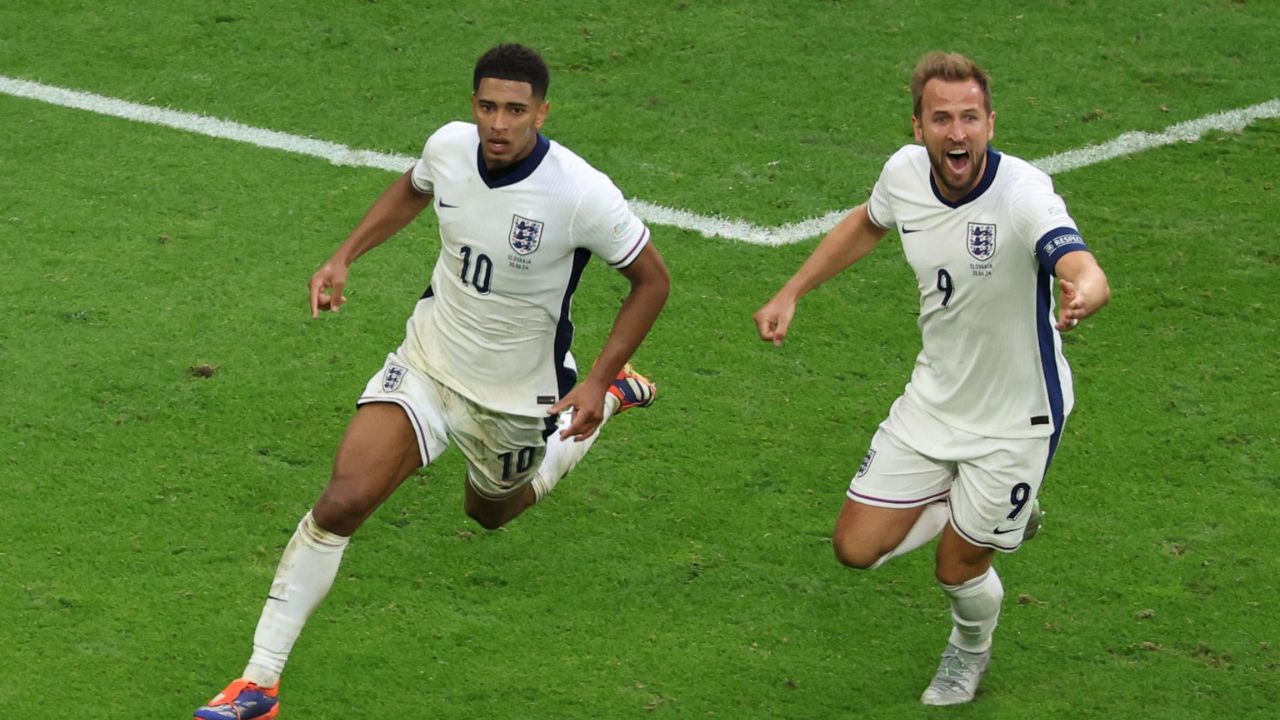 Inglaterra pasa susto ante  Eslovaquia, pero remonta con un Bellingham imperial