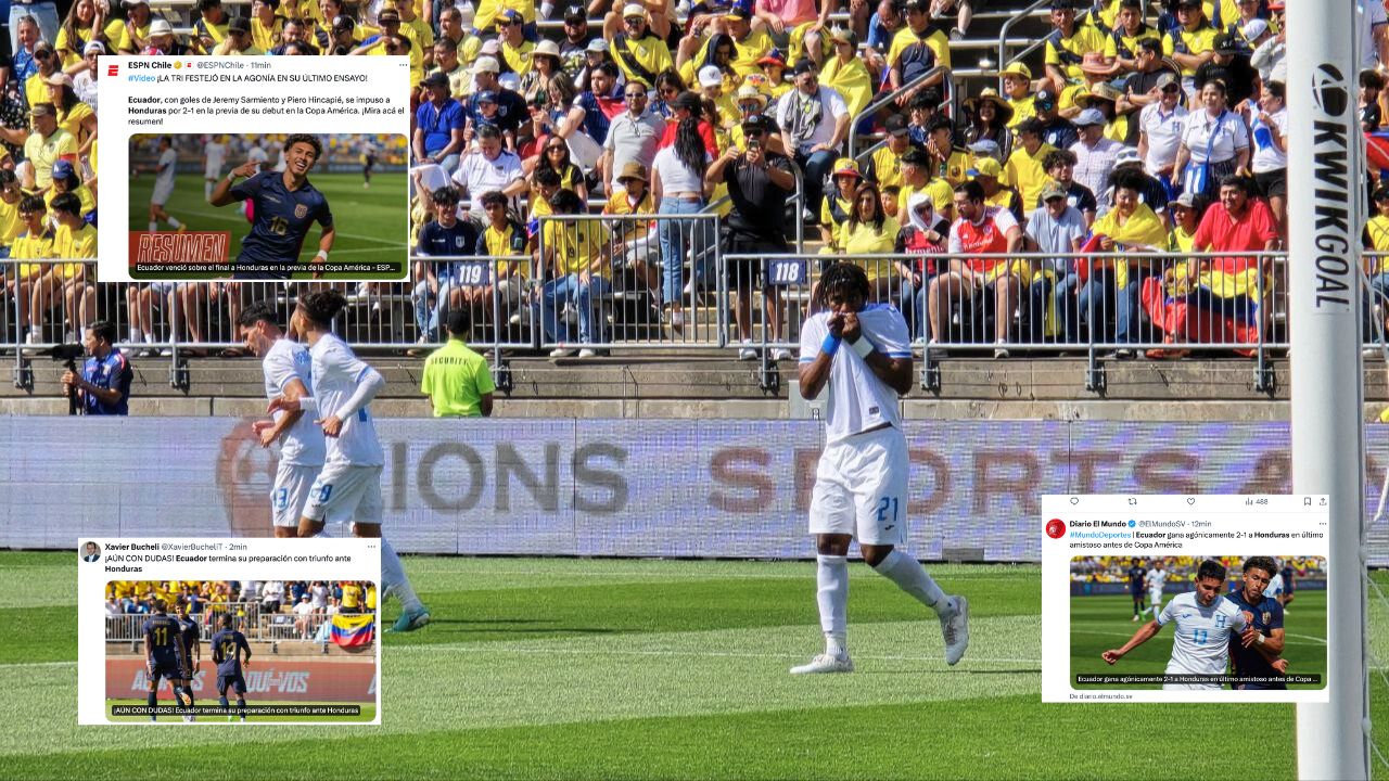 Prensa ecuatoriana destaca a Honduras pese a perder ante Ecuador