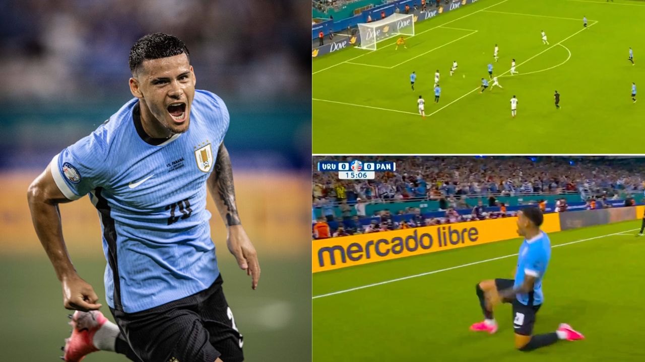 Uruguay sorprende a Panamá con autentico golazo de Maxi Araujo