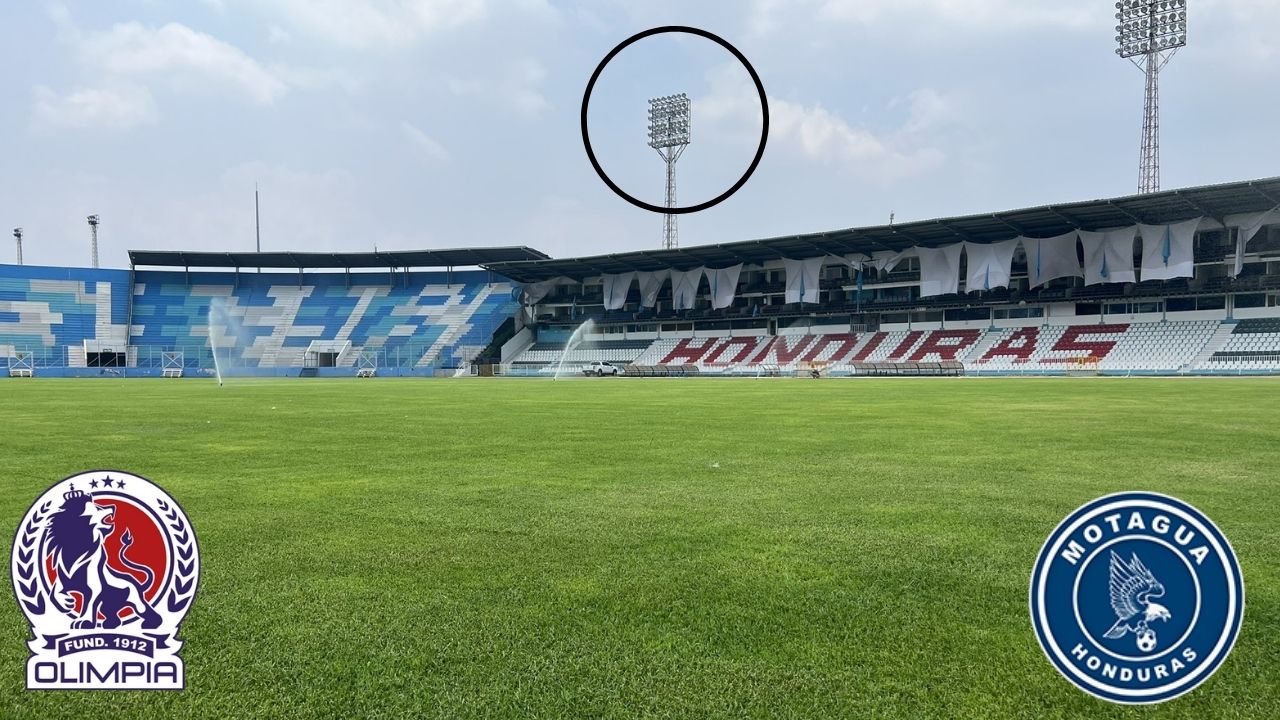 Olimpia, Motagua y Condepor arreglan alumbrado eléctrico del Estadio Nacional Chelato Uclés
