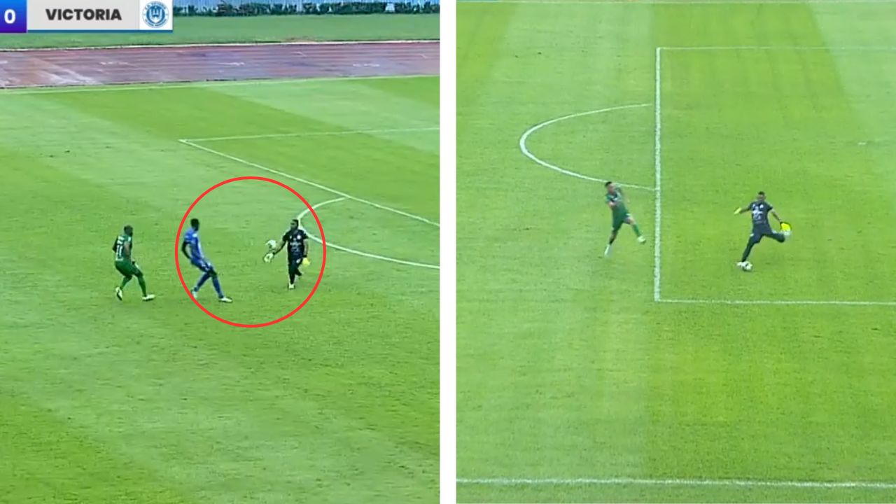 José Medoza comete dos errores que terminaron en los goles del Marathón