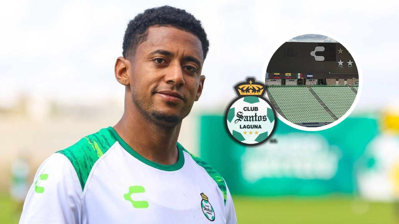 Santos Laguna coloca bandera de Honduras en su estadio tras llegada del Choco Lozano