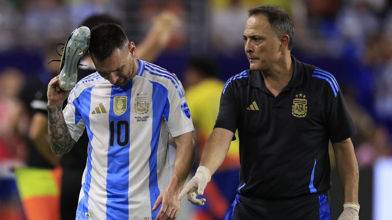 Lionel Messi se lesiona y sale de cambio en la final de la Copa América