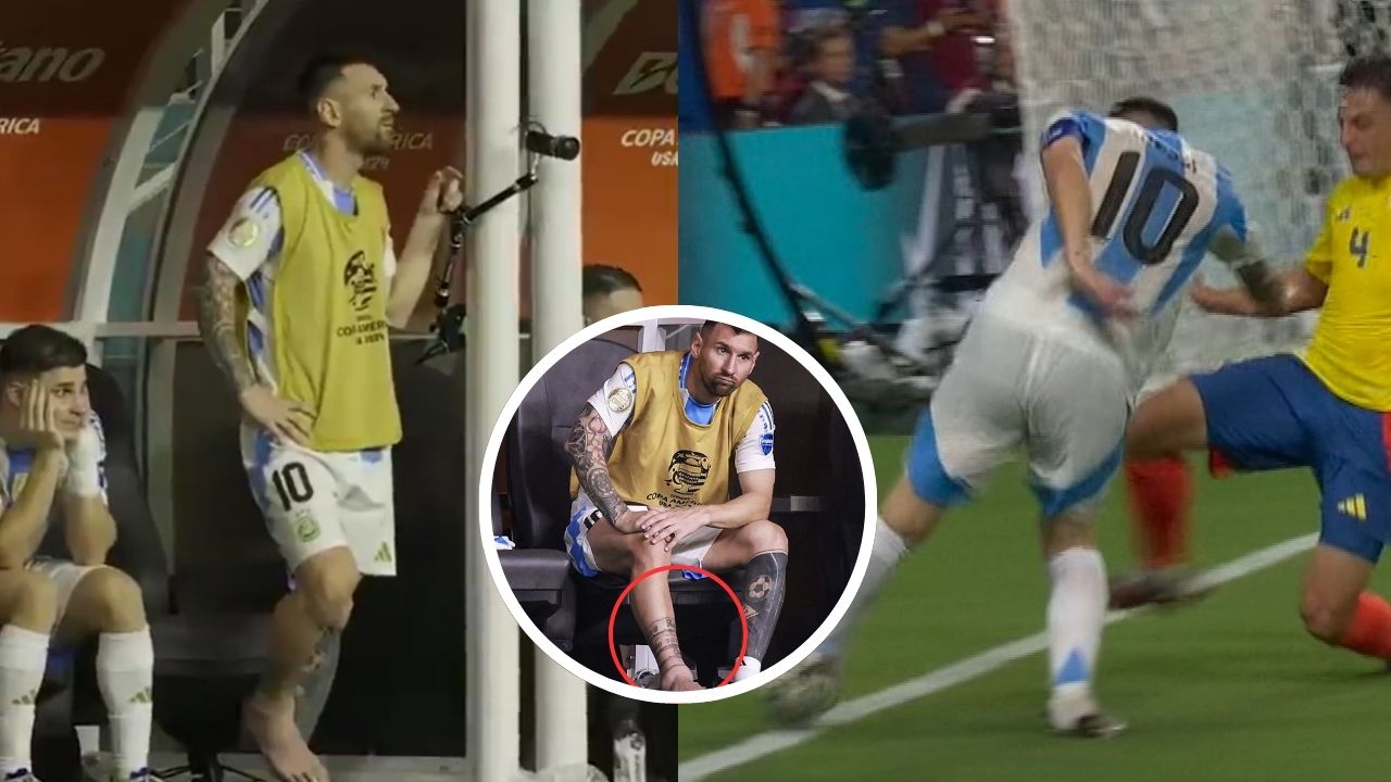 Muestran cómo quedó el tobillo de Messi tras su lesión en Copa América