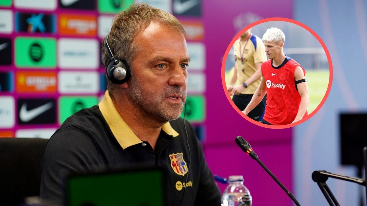 Hansi Flick explica porqué Dani Olmo no debutará con Barcelona en el inicio de LaLiga
