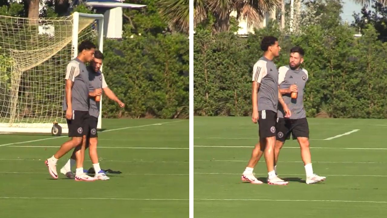 El sorpresivo momento entre David Ruíz y Jordi Alba previo al entrenamiento de Inter Miami
