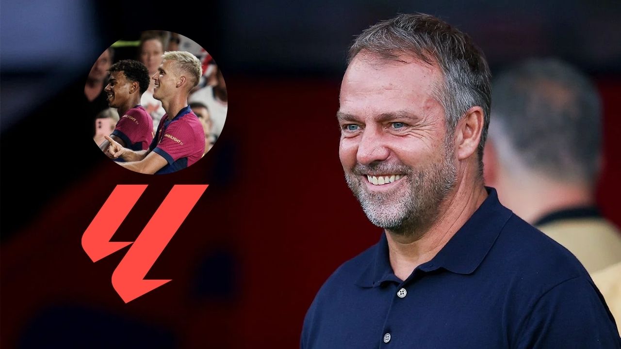 Hansi Flick recibe su primer premio como entrenador del Barcelona