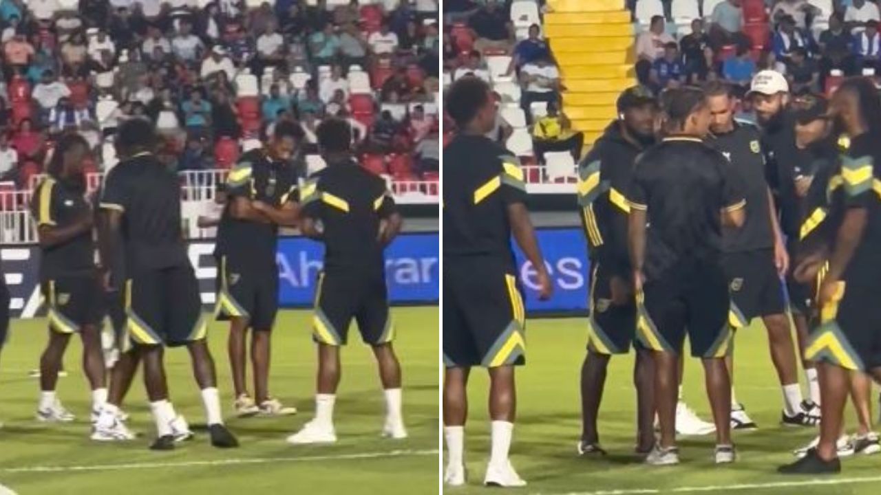 Jugadores de Jamaica bailaron punta previo al partido vs Honduras