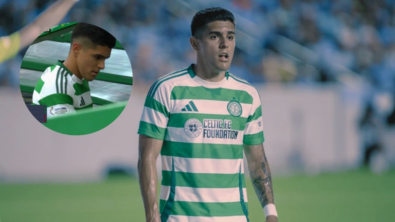El gesto de Luis Palma tras salir de cambio en primera titularidad con el Celtic