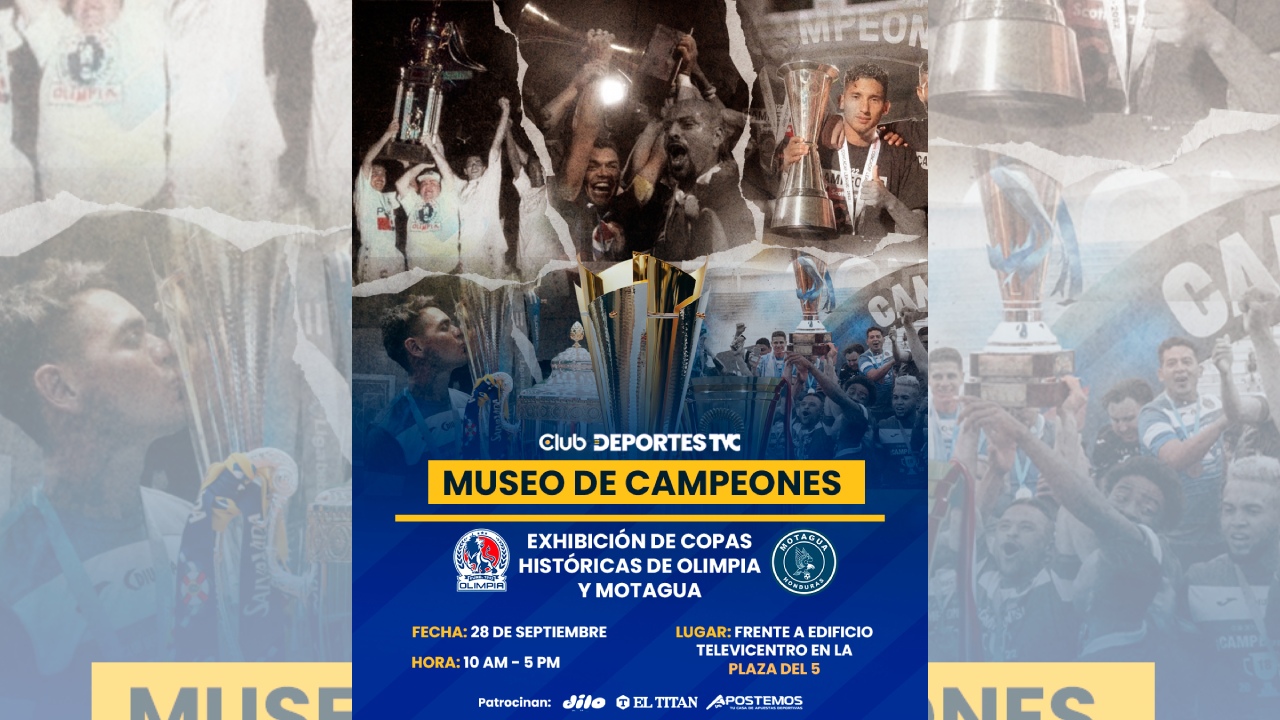 Únete al Museo de Campeones con la exhibición de copas históricas de Olimpia y Motagua