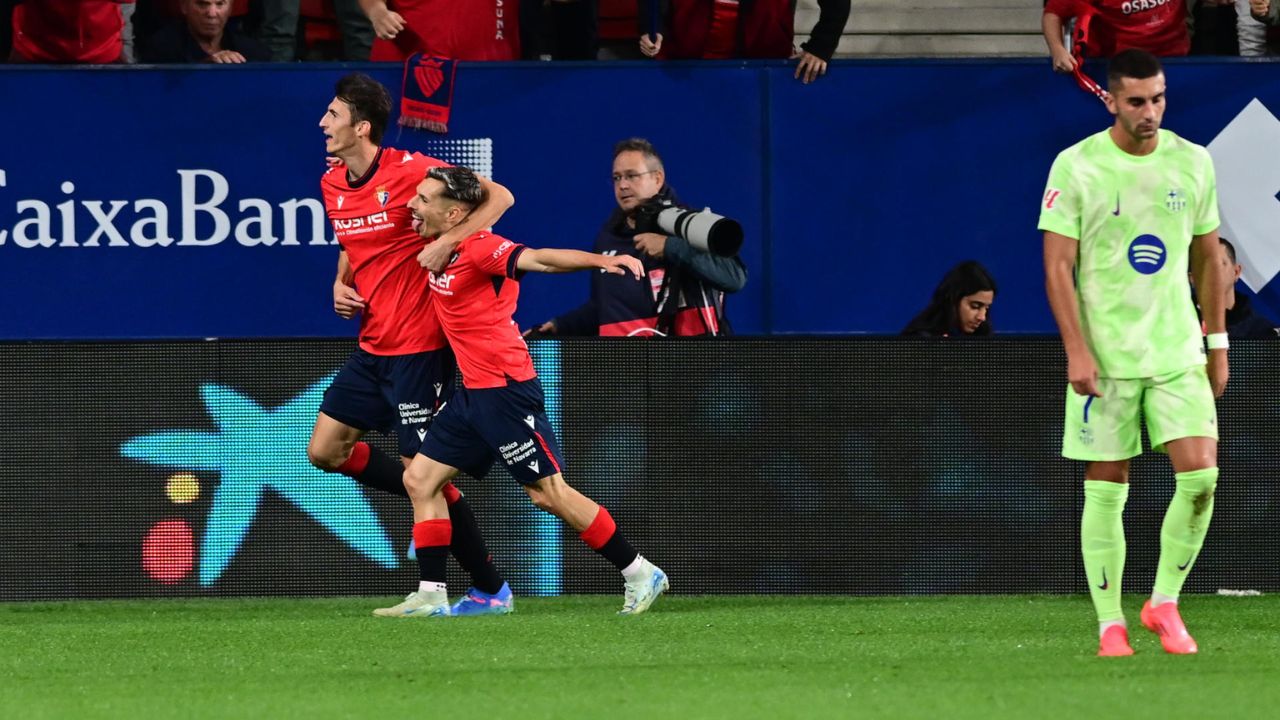 Barcelona se estrella ante Osasuna que le propina su primera derrota en LaLiga Española