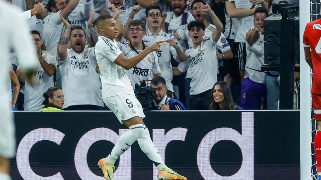 Así fue el primer gol de Mbappé con el Real Madrid en la Champions League