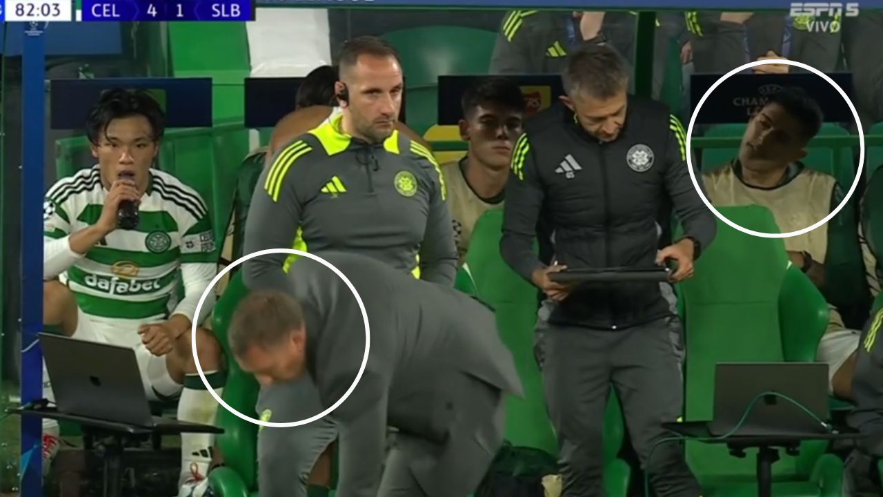 Luis Palma y su inesperada reacción al ser relegado en la banca con el Celtic en la Champions