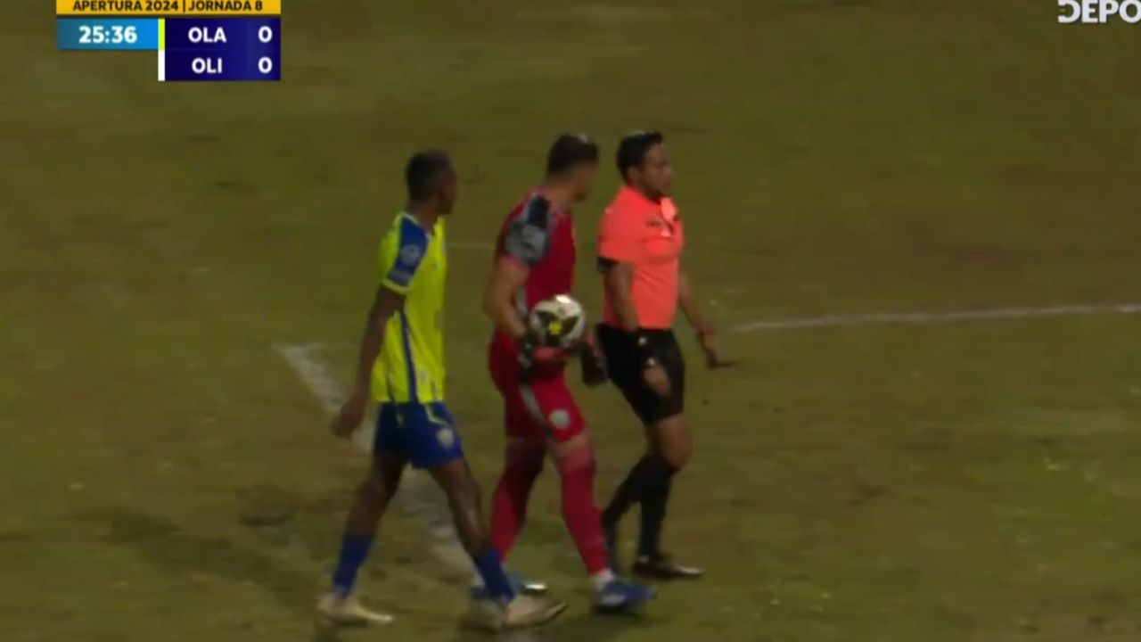 Los dos errores de Said Martínez en el partido entre Olancho FC vs Olimpia en Juticalpa