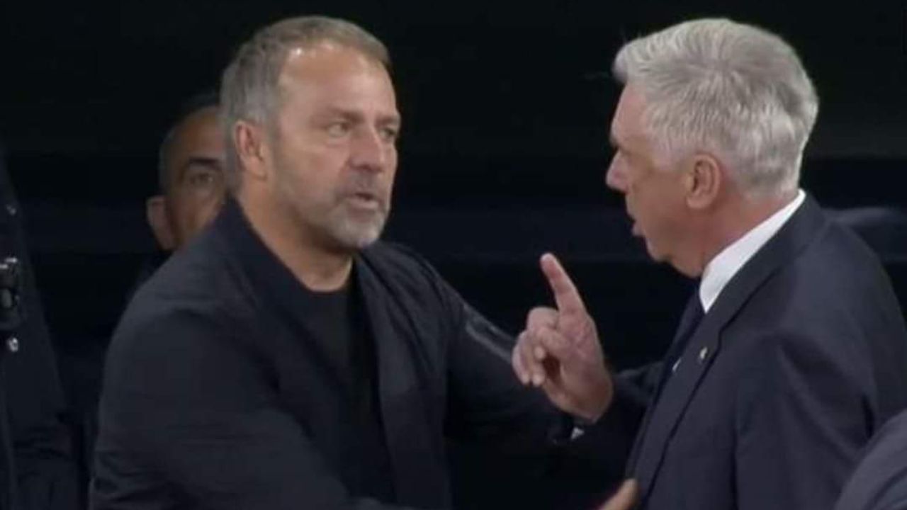 Carlo Ancelotti le reclamó a Flick por celebración de gol contra el Real Madrid