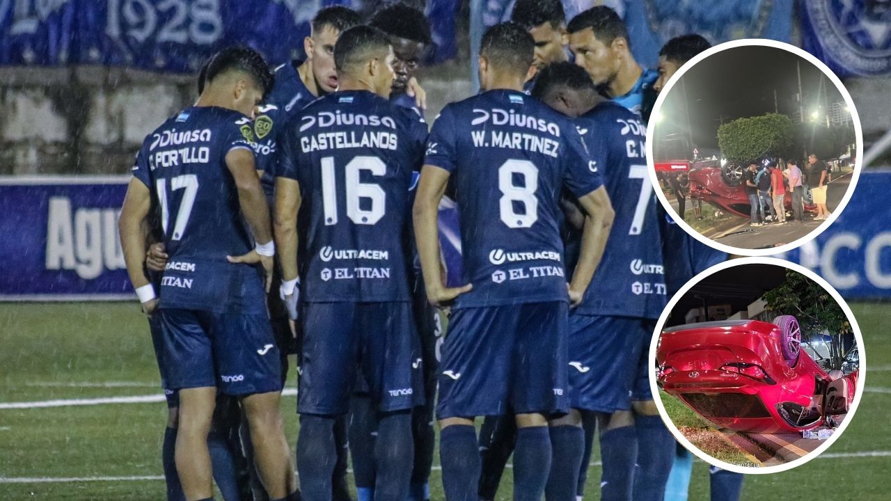 Jugador de Motagua sufre accidente automovilístico en bulevar de Tegucigalpa