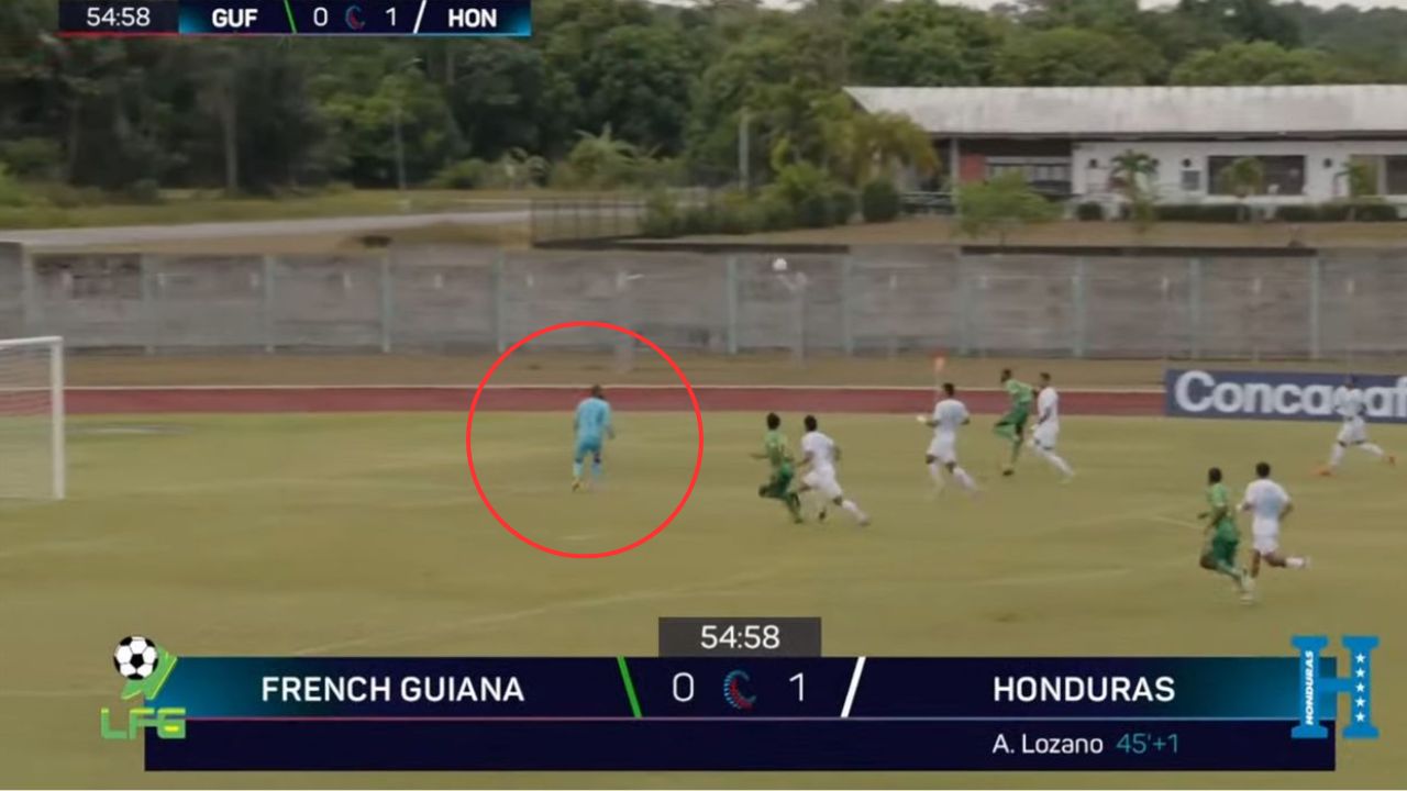 El error de Edrick Menjívar que le dio el empate a Guayana Francesa