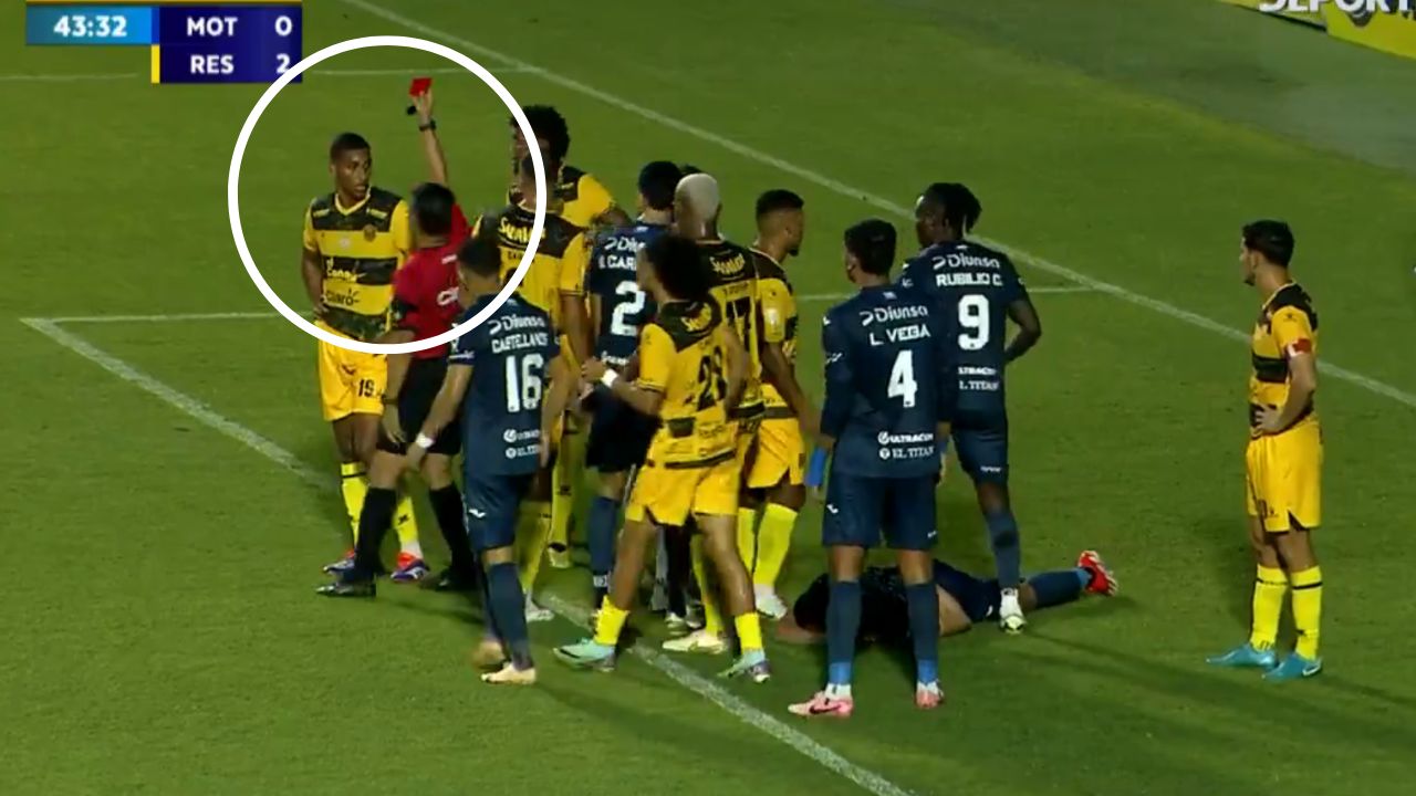La polémica expulsión en el Clásico entre Motagua vs Real España en la Jornada 11