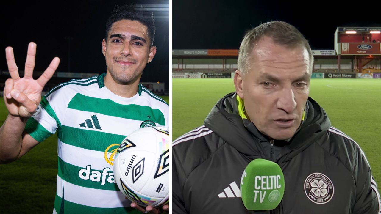 Entrenador del Celtic reaccionó luego del hat-trick de Luis Palma