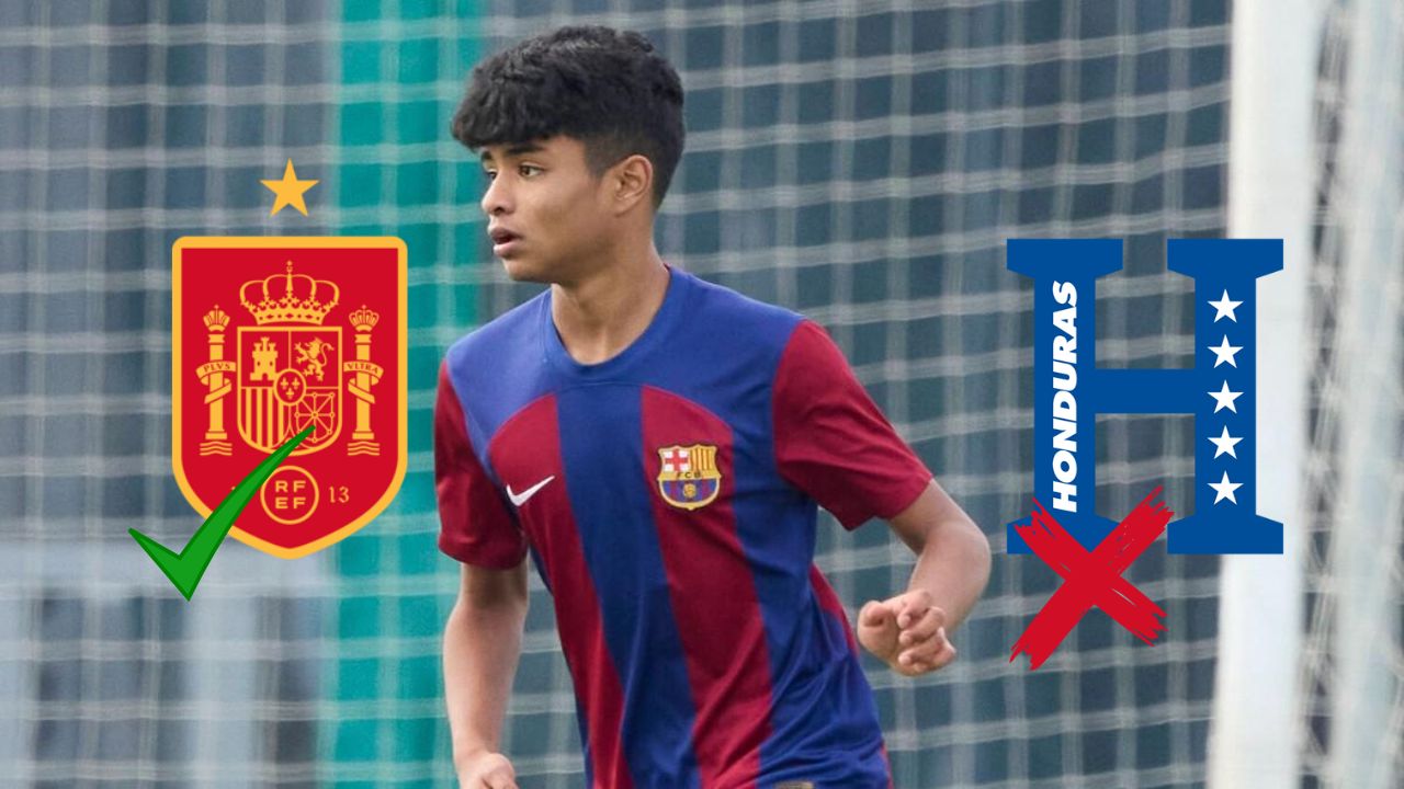 España convoca para su selección a  una joyita hondureña que juega en el Barcelona
