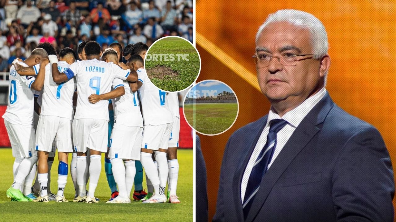 Luis Omar Tapia reacciona por las condiciones de la cancha donde jugará Honduras