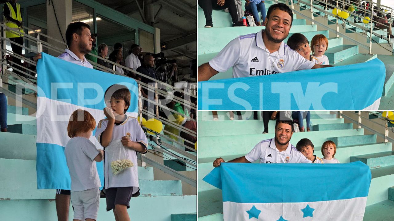 Manuel Menjívar, el único aficionado hondureño presente en el Guayana vs Honduras