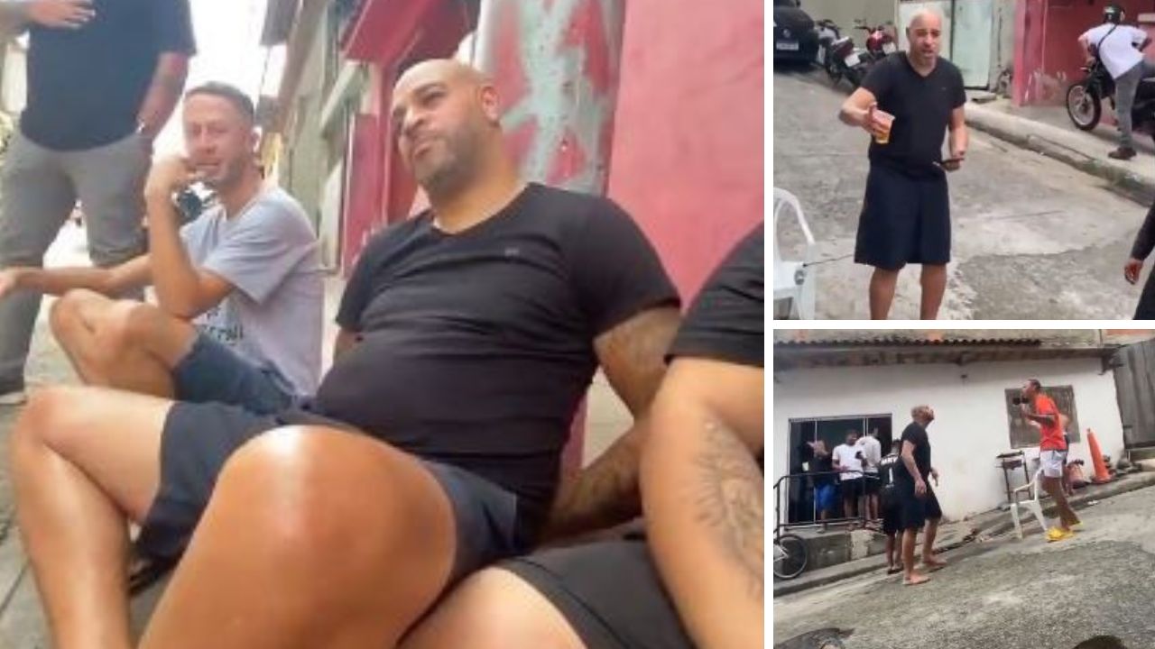 Adriano reaparece en estado de ebriedad en las favelas de Brasil y se viraliza