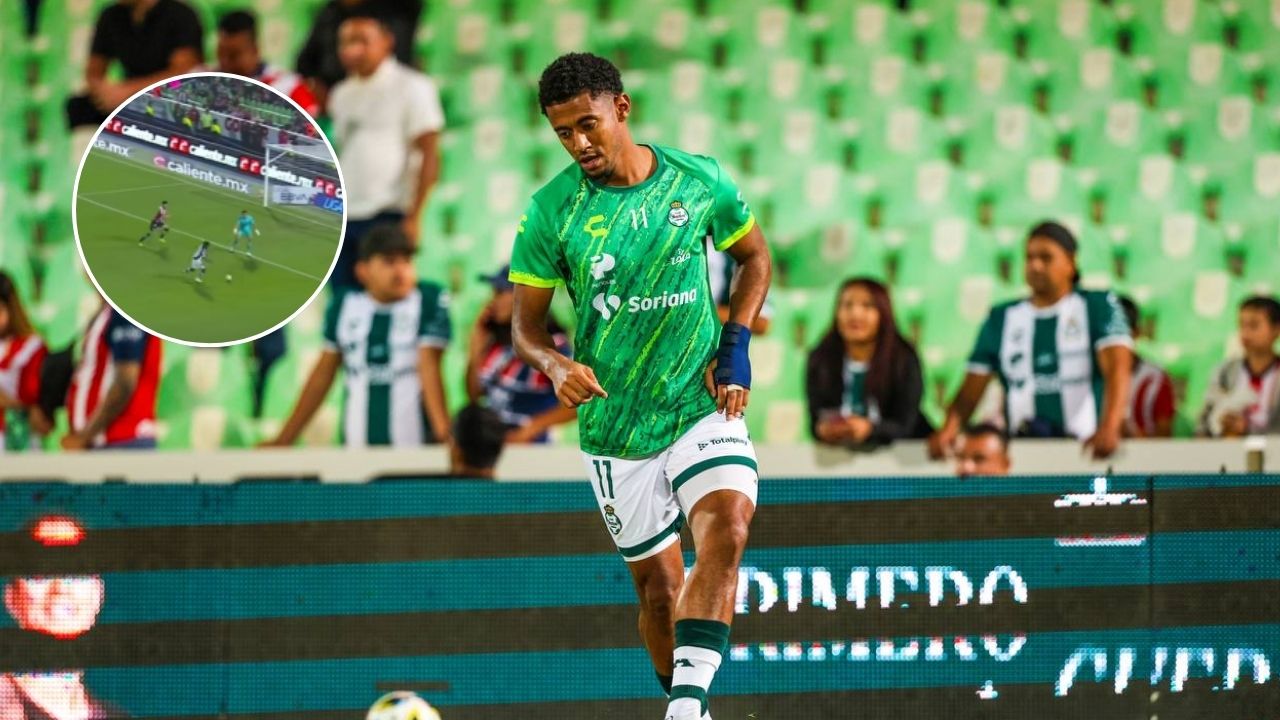 Choco Lozano falla clara ocasión con el Santos Laguna que pudo ser el empate ante Chivas