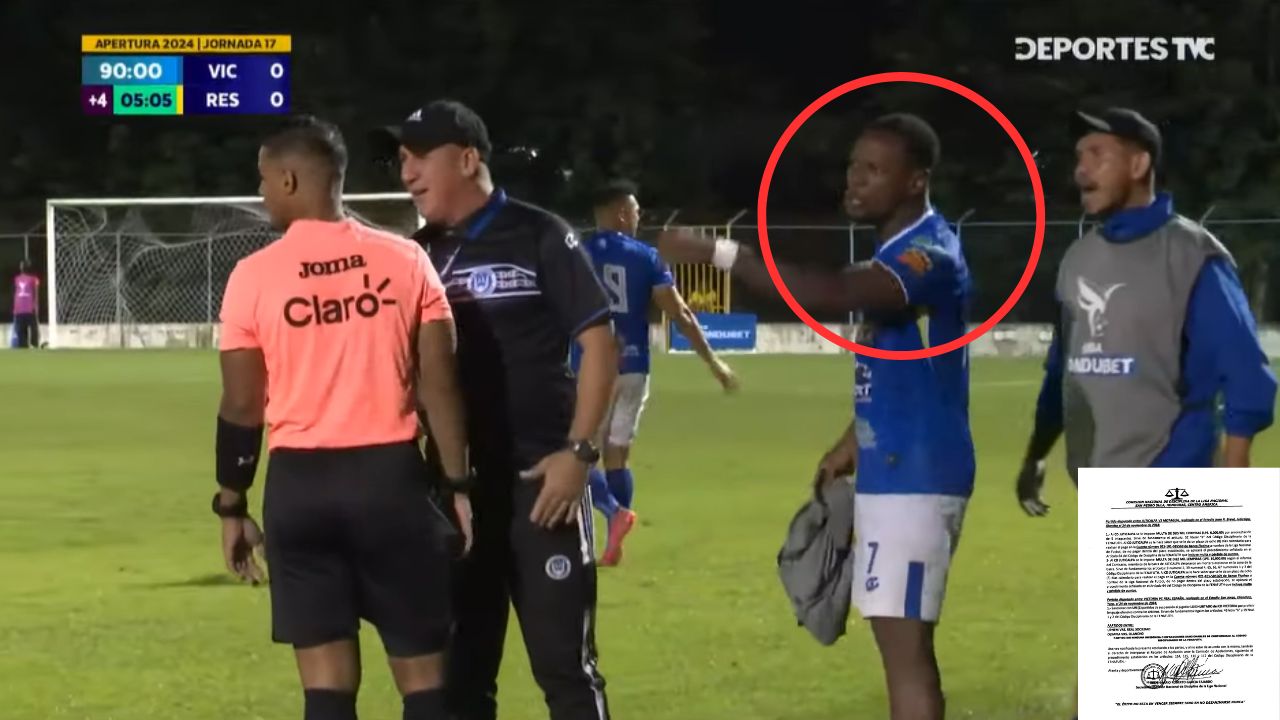 Jugador de Victoria que lanzó graves insultos a un árbitro conoce su castigo