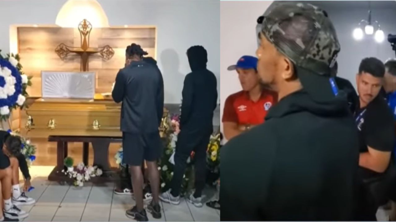 Jugadores de Olimpia llegan a darle el 'último adiós' a Demetri Gordon