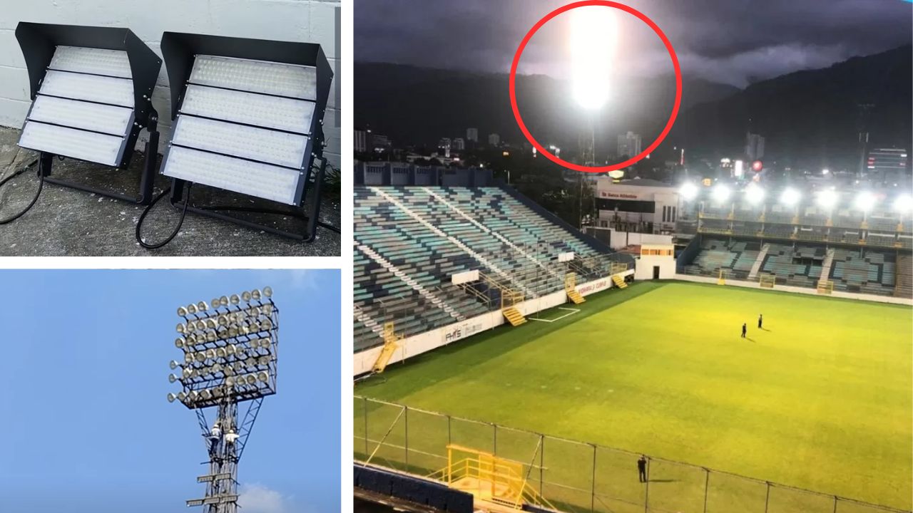Revelan cuánto costó mejorar la iluminación del estadio Morazán para la venida de México