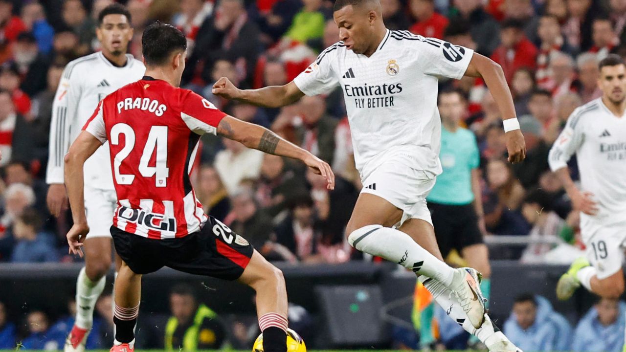 Real Madrid tropieza en su visita al Athletic Club con Mbappé como villano