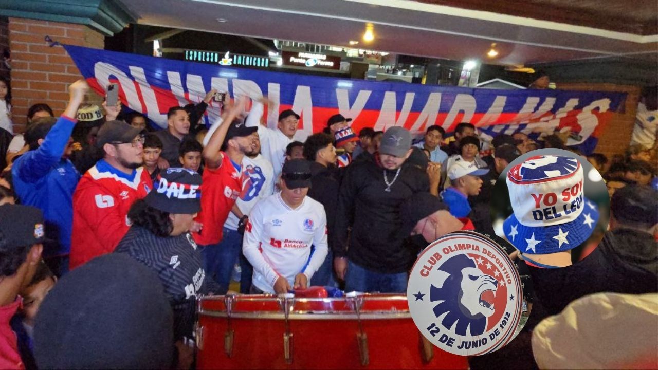 Afición del Olimpia realiza el tradicional banderazo previo a la vuelta ante Motagua