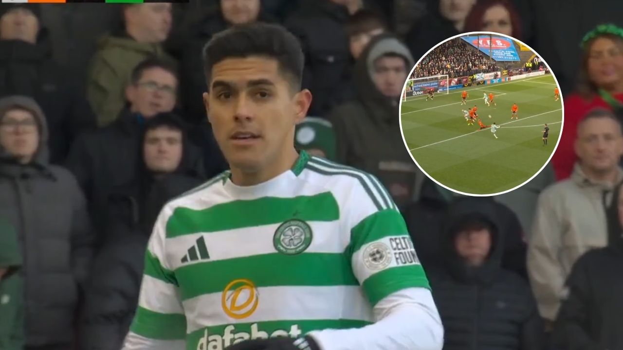 Luis Palma sonríe al volver a sumar minutos con el Celtic de Escocia