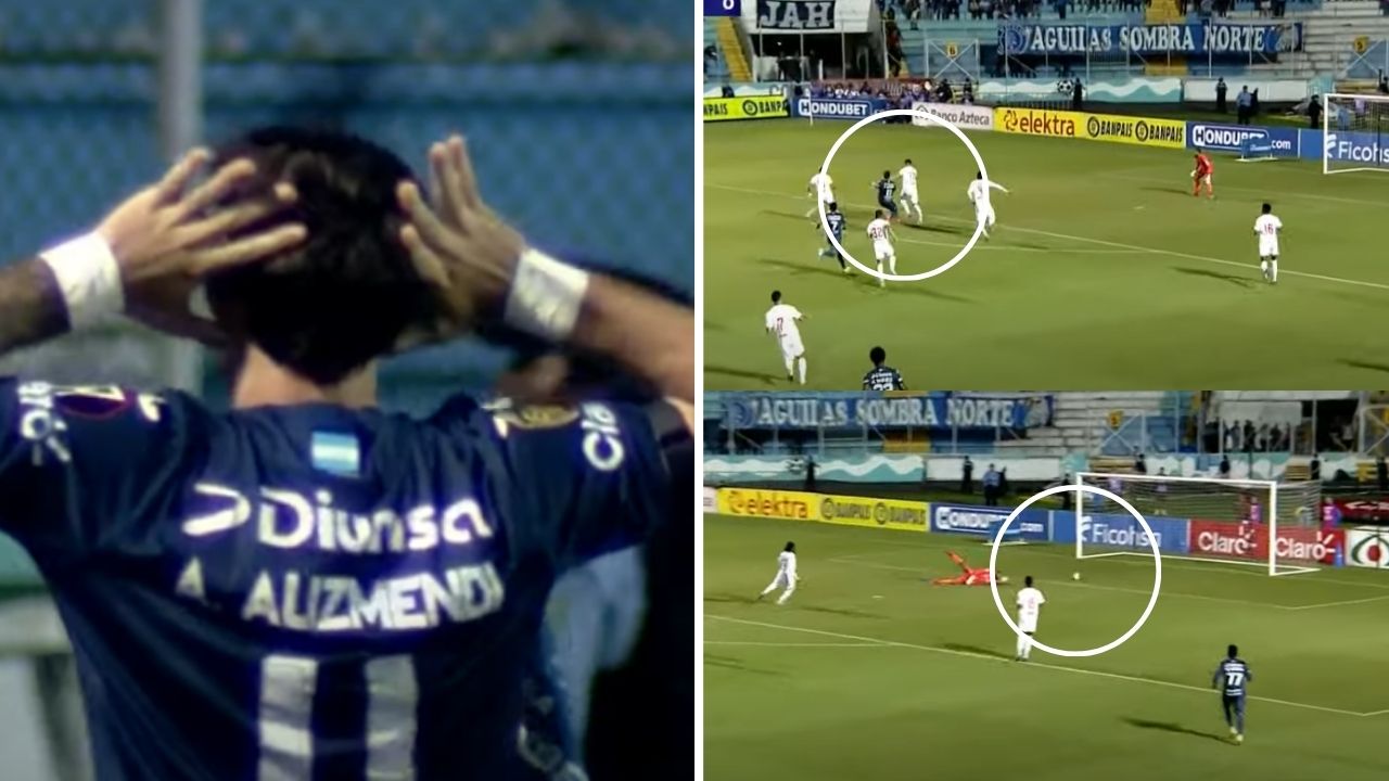 Así fue el primer gol de Agustín Auzmendi al Olimpia con la camiseta del Motagua