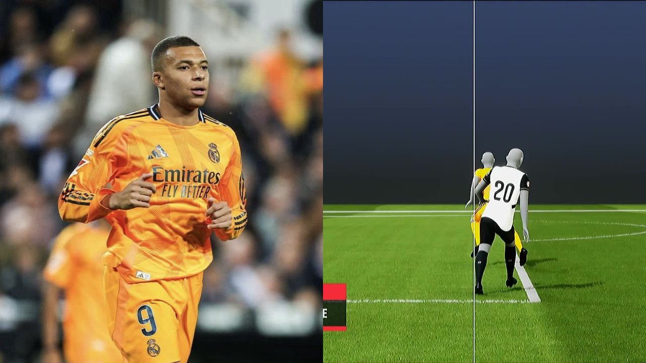 Así fue el gol que le anularon a Mbappé ante Valencia por fuera de juego