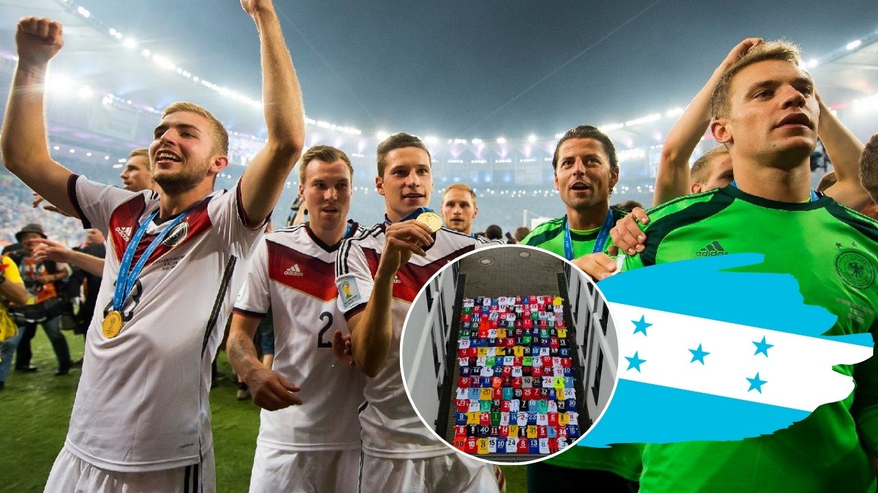 Campeón del mundo presume camisa de futbolista hondureño de su increíble colección