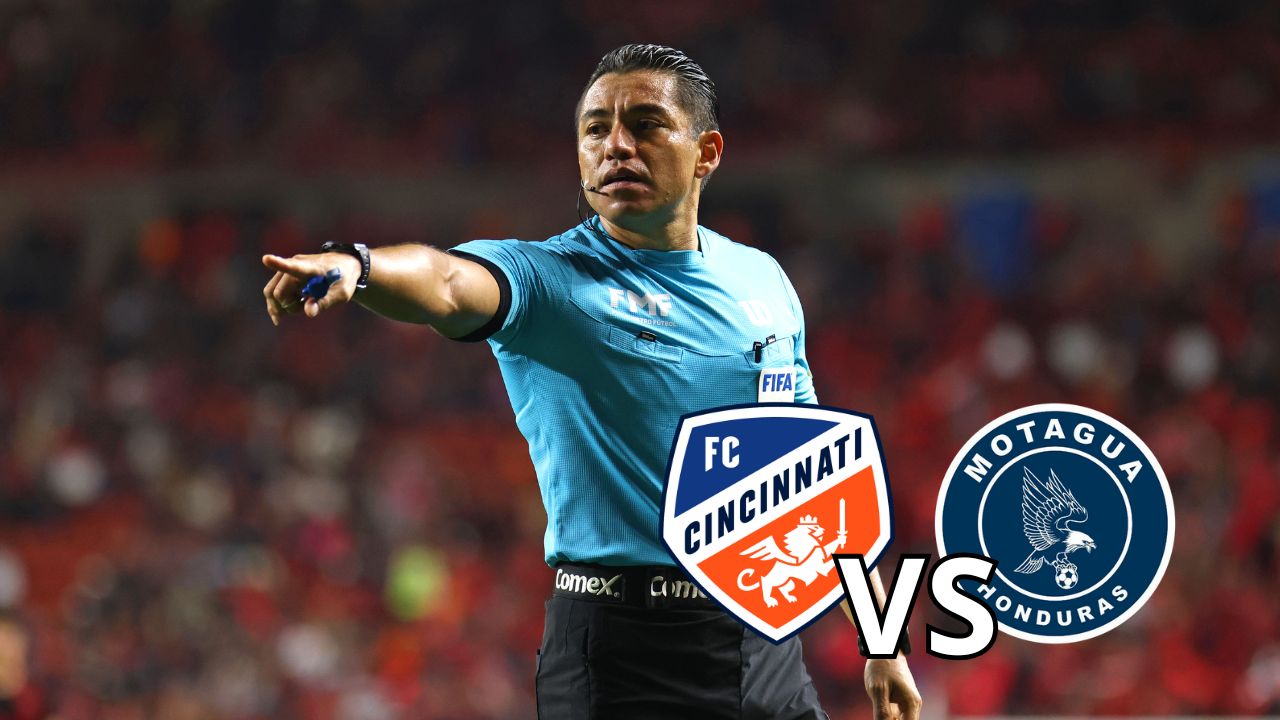Árbitro mexicano designado para dirigir el partido FC Cincinnati vs Motagua